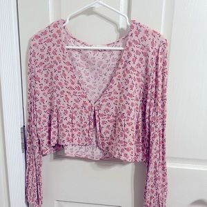 Womens‎ L.A. Hearts long sleeve shirt crop top size medium